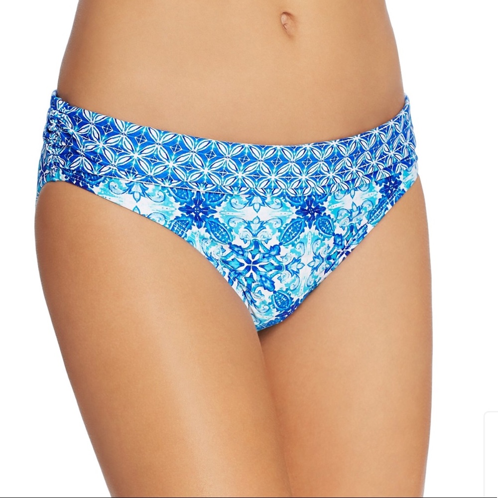 La Blanca True Blue Shirred Band Bikini Bottom